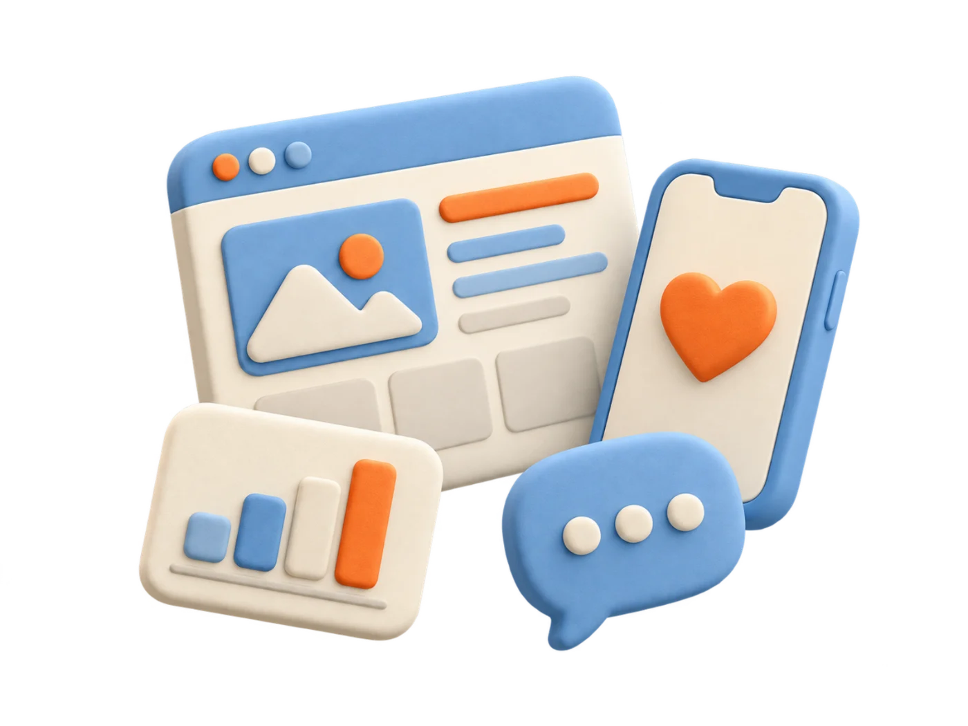 Illustration of a system with a client, a quote and follow-up