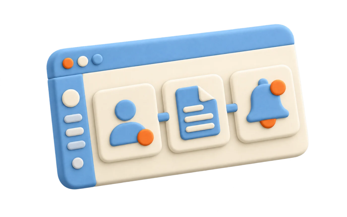 Illustration of a system with a client, a quote and follow-up